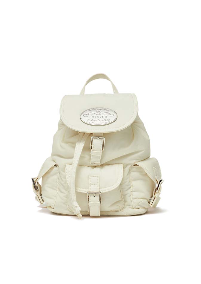 [REORDER][5/22일 순차배송]lotsyou_Nostalgia chubby Backpack Ivory