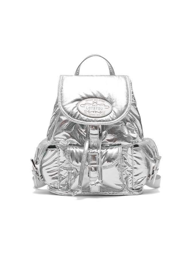 [민니 착용]lotsyou_Cloudy CHUBBY Backpack Silver