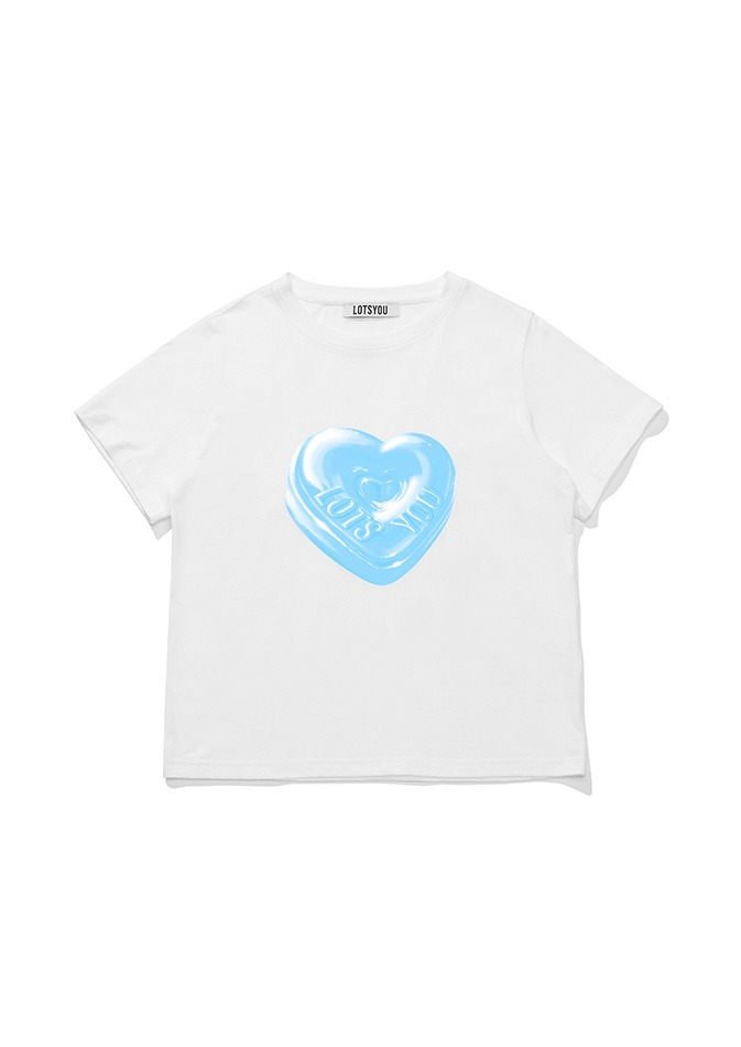 lotsyou_THE FRIEND HEART CANDY Tee Blue