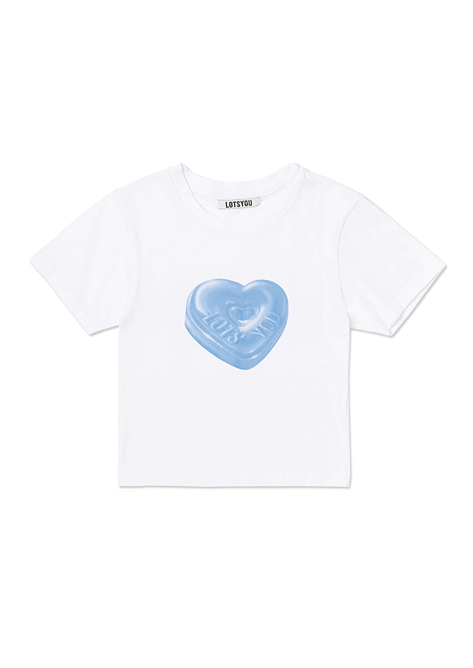 lotsyou_THE FRIEND HEART CANDY Tee Blue